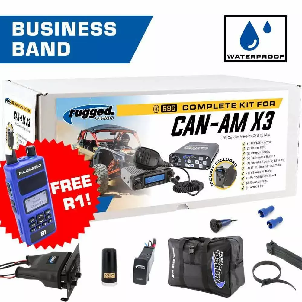 *Alpha Bundle* Can-Am X3 Complete UTV Communication Kit with Dash Mount Plus Extras