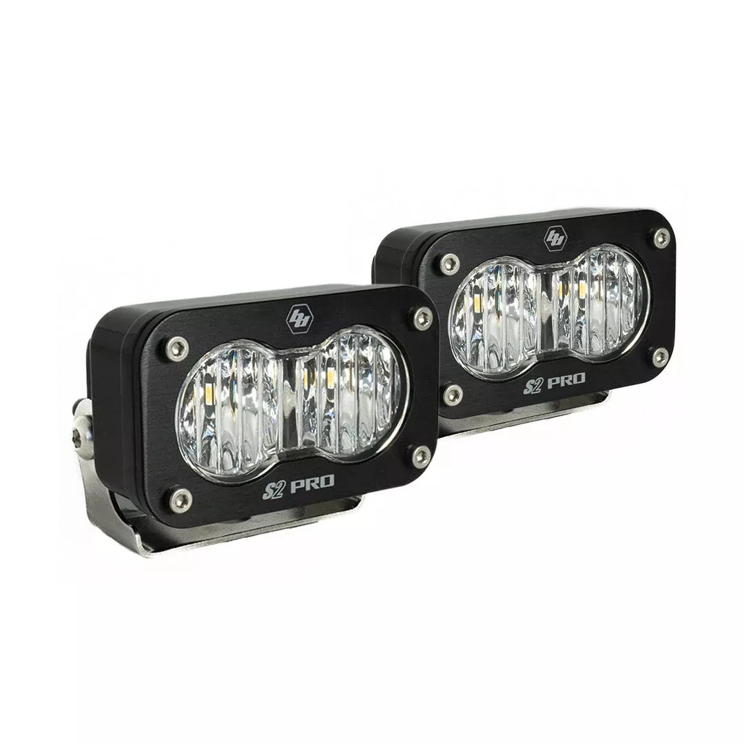 S2 Pro Black LED Auxiliary Light Pod Pair - Universal