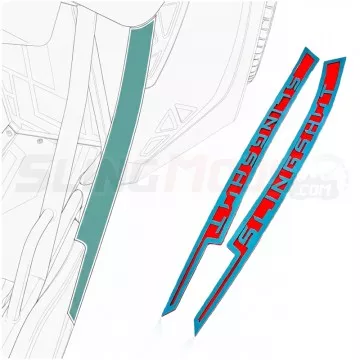 ZSW Dual Layer Side Entry Sills with Custom Text for the Polaris Slingshot (Pair) (2015+)
