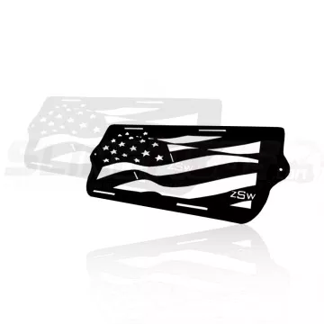 ZSW Waved American Flag Front Center Grille for the Polaris Slingshot (2015-2024)